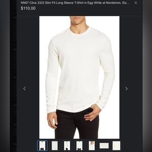 NNO7 slim fit long sleeve egg white shirt size XL. NWT
